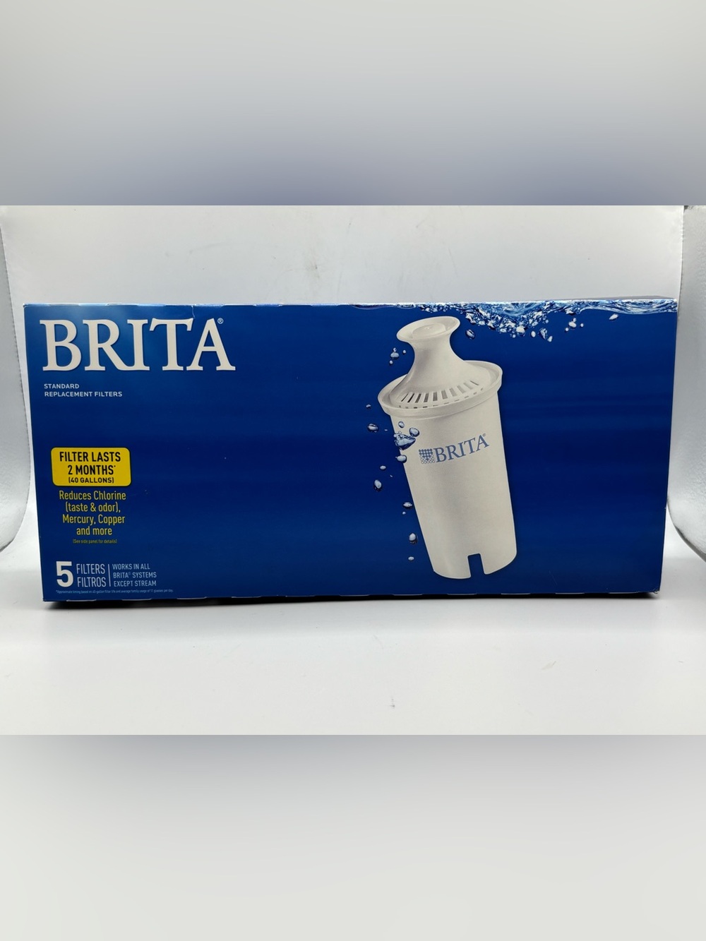 Brita Standard Replacement Filter 5-pk. for Pitchers & Dispensers New